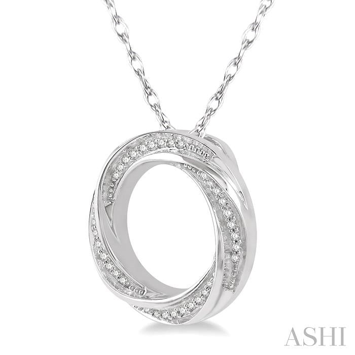Circle Twisted Diamond Fashion Pendant