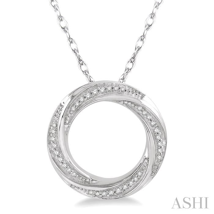 Circle Twisted Diamond Fashion Pendant