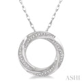 Circle Twisted Diamond Fashion Pendant