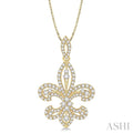 Fleur De Lis Diamond Pendant