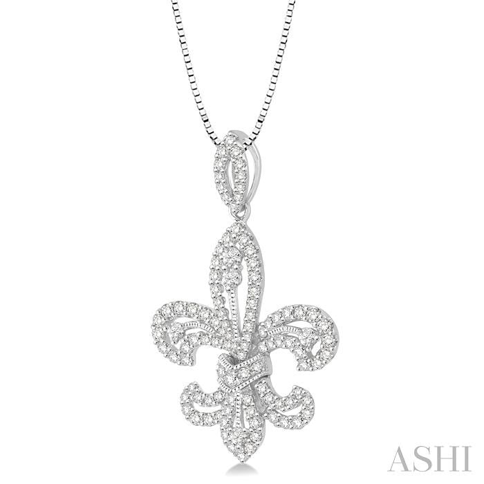 Fleur De Lis Diamond Pendant
