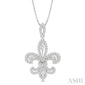 Fleur De Lis Diamond Pendant