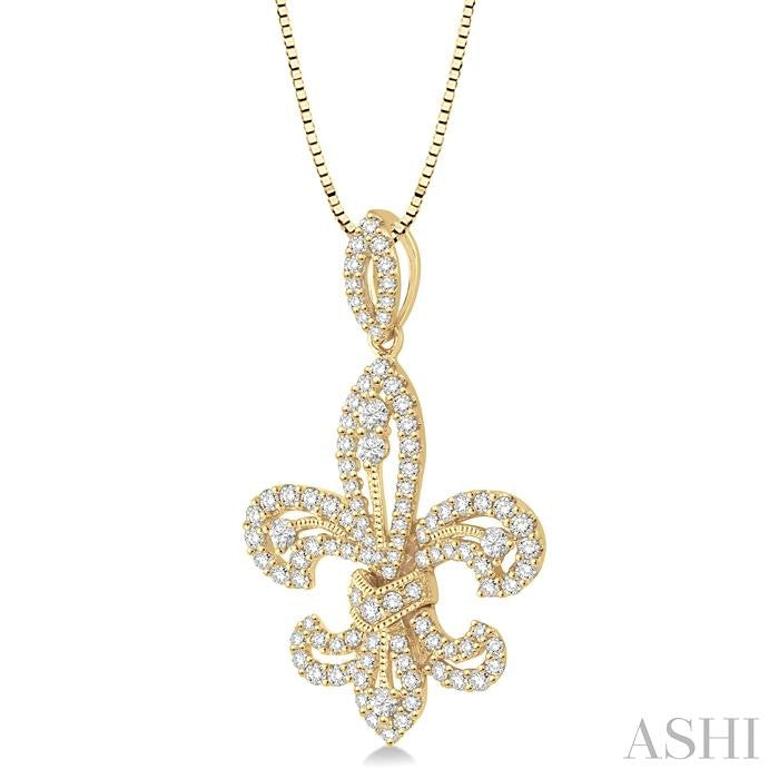 Fleur De Lis Diamond Pendant