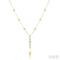 Paperclip Diamond Fashion Station Necklace