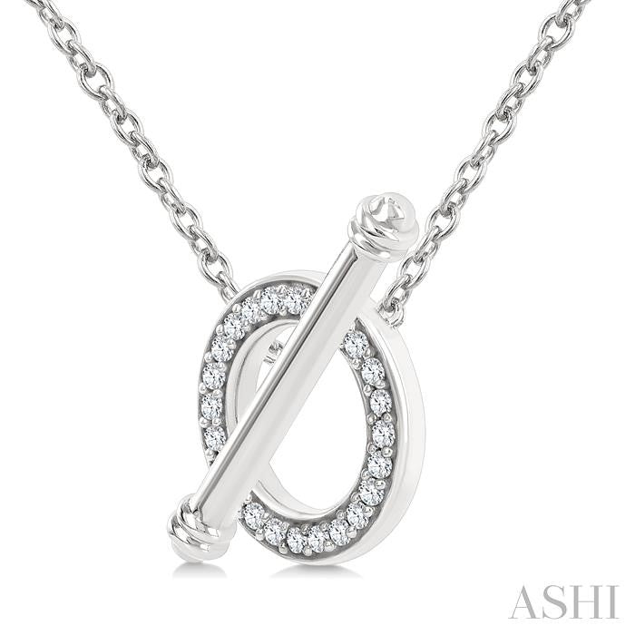 Circle Toggle Diamond Fashion Necklace