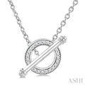 Circle Toggle Diamond Fashion Necklace