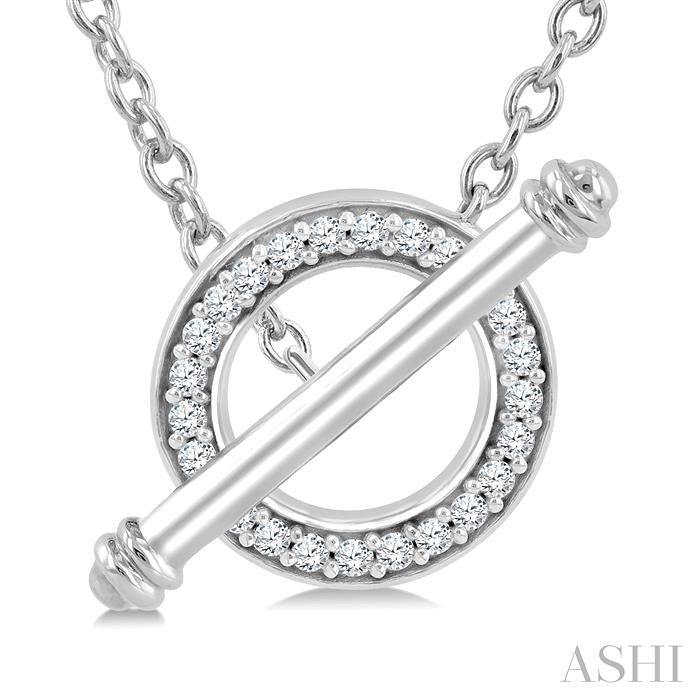 Circle Toggle Diamond Fashion Necklace