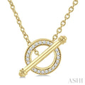 Circle Toggle Diamond Fashion Necklace