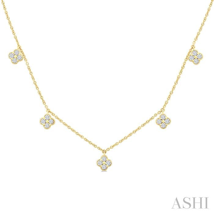 Clover Diamond Station Necklace