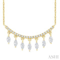 Marquise Shape Diamond Chandelier Fashion Necklace