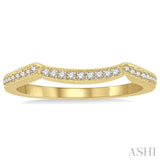 1/6 ctw Round Cut Diamond Wedding Band in 14K Yellow Gold