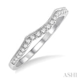 1/6 Ctw Round Cut Diamond Wedding Band in 14K White Gold
