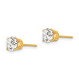 14k 5.5mm CZ stud earrings