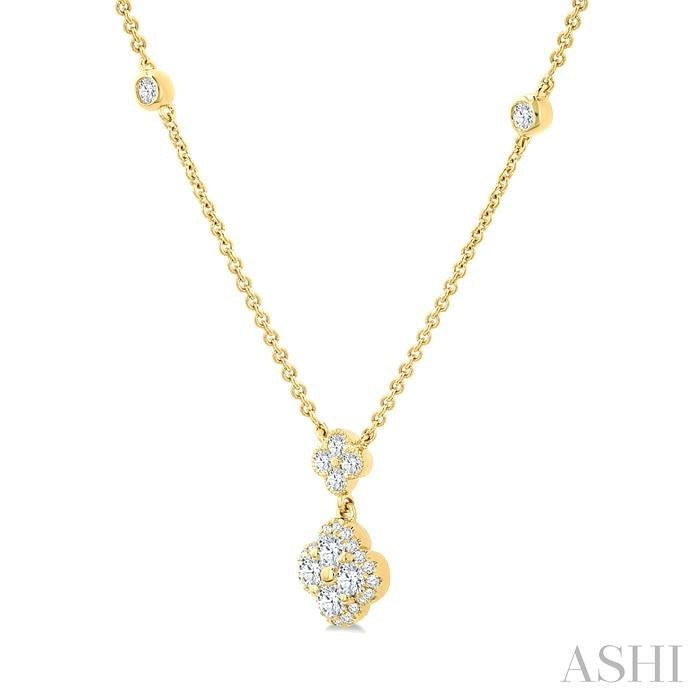 Clover Diamond Station Necklace