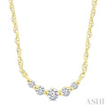 Curved Bar Diamond Fashion Necklace