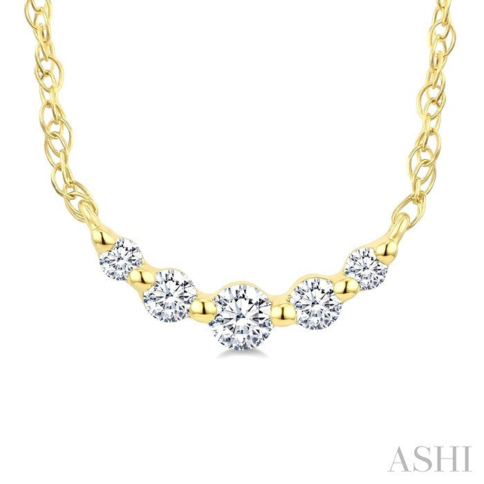 Curved Bar Diamond Fashion Necklace