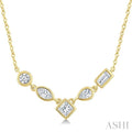 Mixed Shape Diamond Fashion Necklace