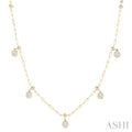 Lovebright Diamond Paperclip Station Necklace
