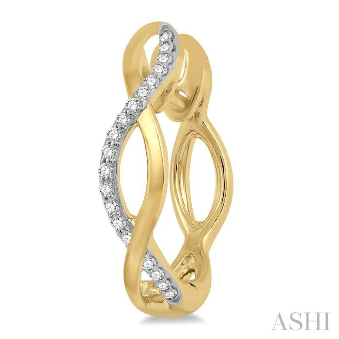 Twisted Diamond Fashion Hoop Earrings