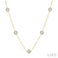 Lovebright Diamond Paperclip Station Necklace