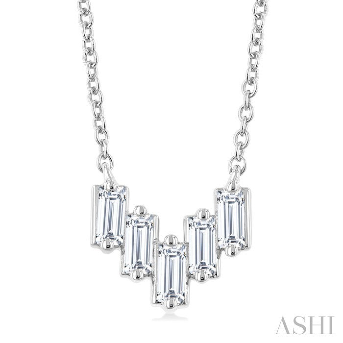 Baguette Diamond Fashion Necklace