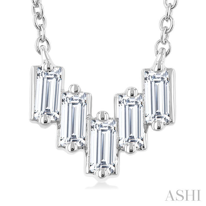 Baguette Diamond Fashion Necklace
