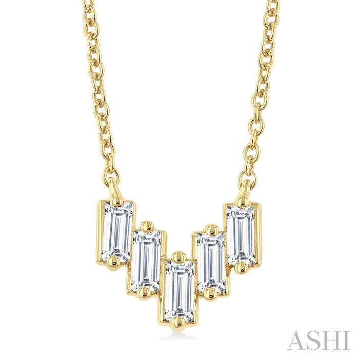 Baguette Diamond Fashion Necklace