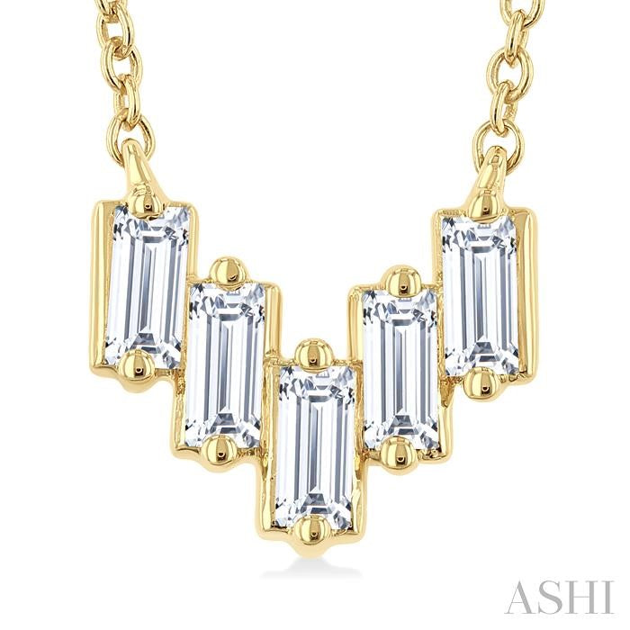 Baguette Diamond Fashion Necklace