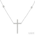 Cross Diamond Fashion Station Necklace
