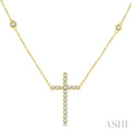 Cross Diamond Fashion Station Necklace