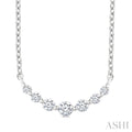 Graduated Diamond Fixed Smile Necklace