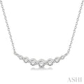 Graduated Diamond Fixed Smile Necklace