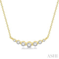 Graduated Diamond Fixed Smile Necklace