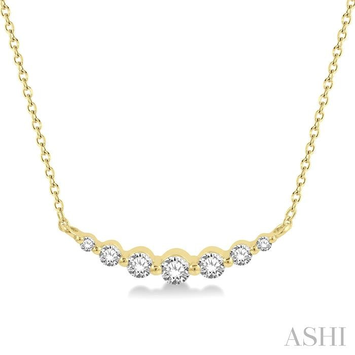 Graduated Diamond Fixed Smile Necklace