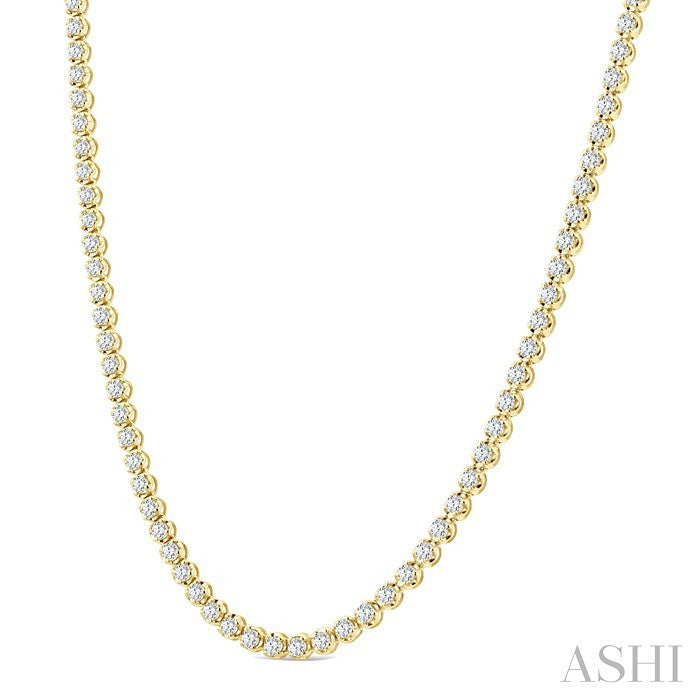 Illusion Diamond Tennis Necklace