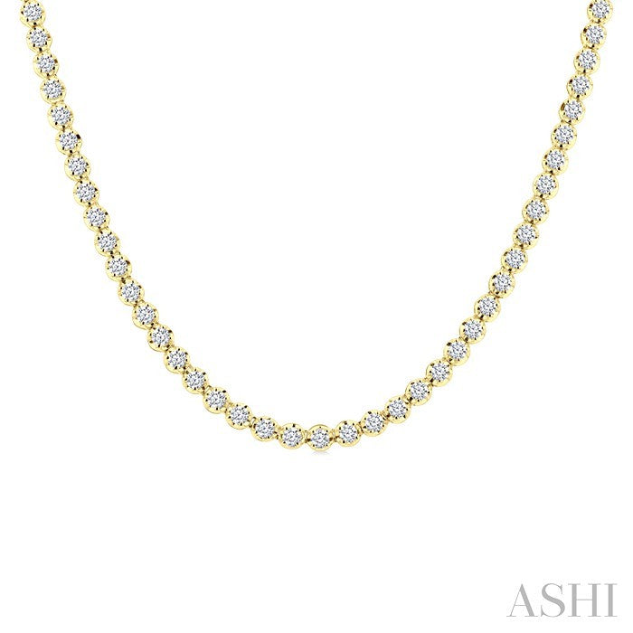 Illusion Diamond Tennis Necklace