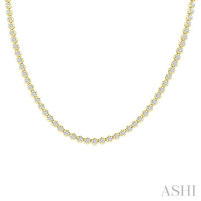 Illusion Diamond Tennis Necklace