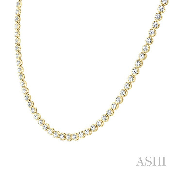 Illusion Diamond Tennis Necklace