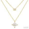 Baguette Diamond Layered Necklace