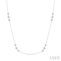 3 Stone Diamond Station Necklace
