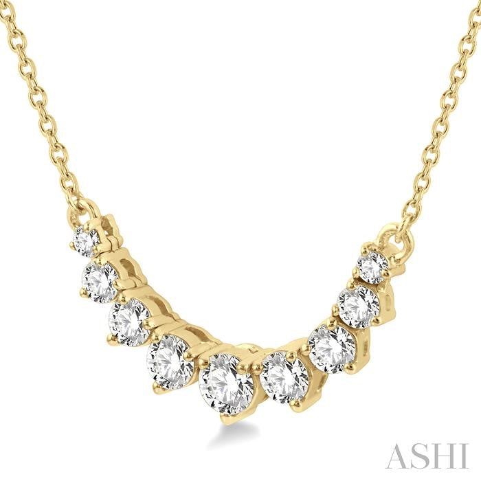 Graduated Diamond Smile Necklace
