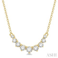 Graduated Diamond Smile Necklace