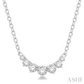 Graduated Diamond Smile Necklace