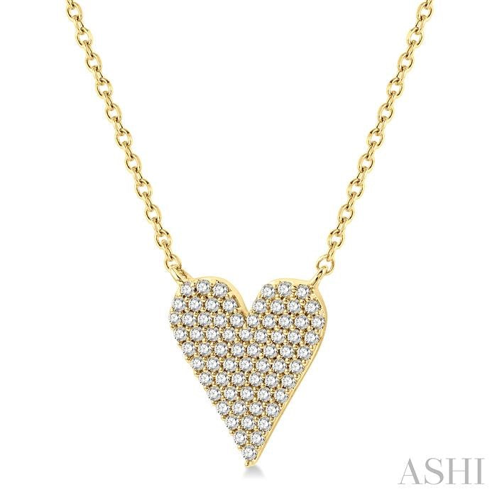 Pave-Set Heart Shape Diamond Pendant