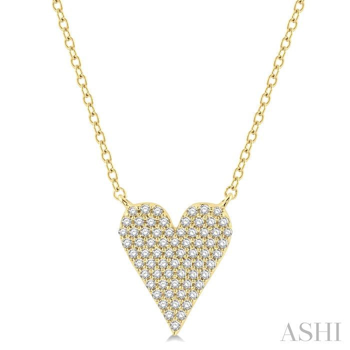 Pave-Set Heart Shape Diamond Pendant