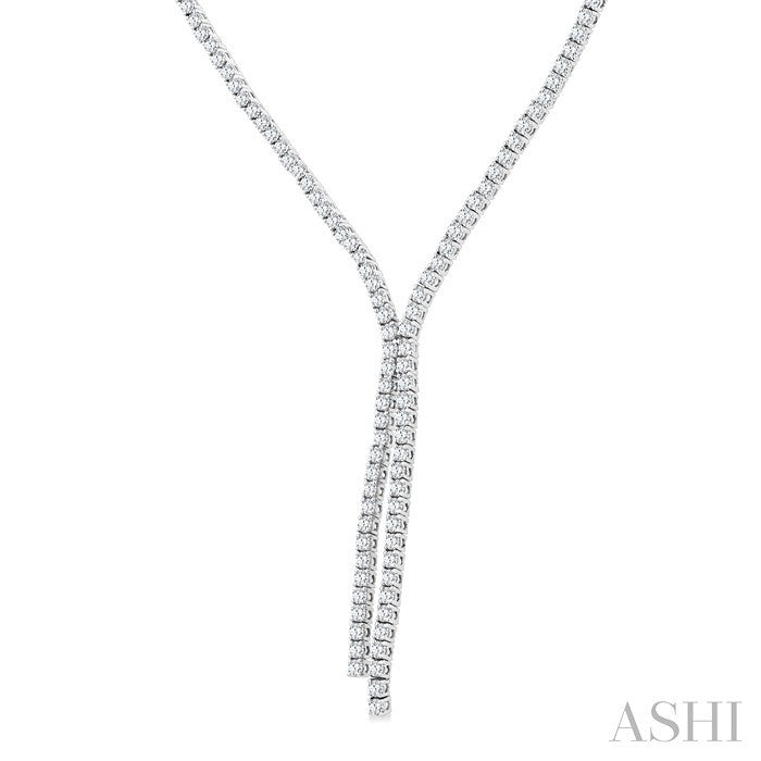Diamond Tennis Y Necklace