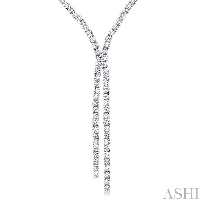 Diamond Tennis Y Necklace