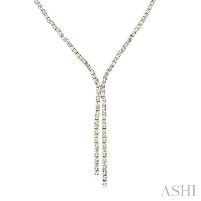 Diamond Tennis Y Necklace