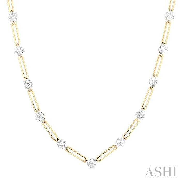 Paperclip Lovebright Diamond Necklace