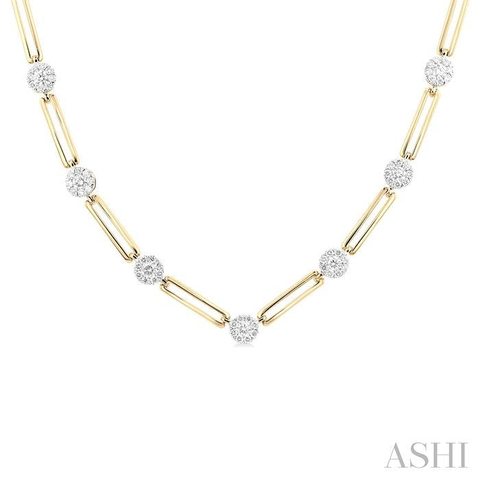 Paperclip Lovebright Diamond Necklace